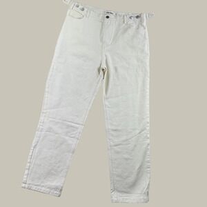 Realtakai Jeans Womens 2XL Ivory Baggy Straight‎ High Rise Utility Streetwear